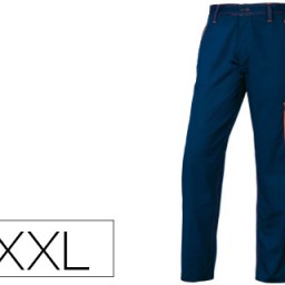 Pantalón de trabajo 5 bolsillos color azul naranja talla XXL